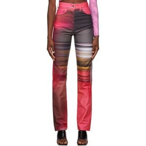 Brand New Serapis Pink Printed Jeans